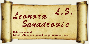 Leonora Sanadrović vizit kartica